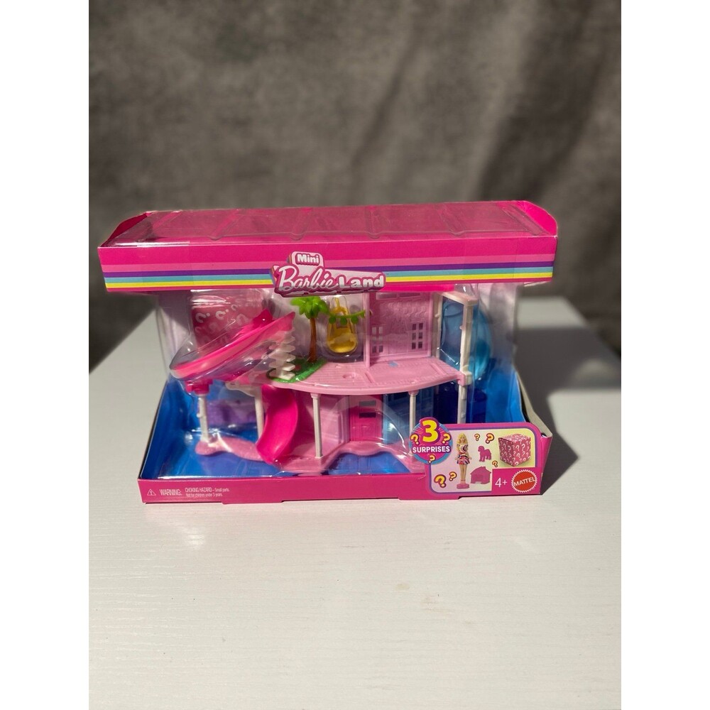 Mattel Mini BarbieLand Dreamhouse Playset #3 New 1.5" Doll House 3 Surprises